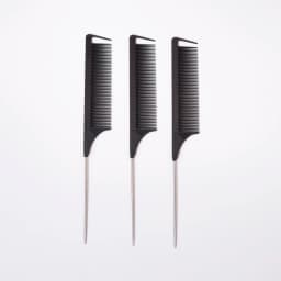 3 Metal Needle Mouse Tail Combs with Scales, Hair Styling Combs for Hair Distribution, Dyeing Combs, Special for Real Hair Wigs