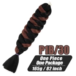 82 Inch Long Kanekalon Jumbo Braiding Hair Synthetic Braids Crochet Hair Extensions 165g Pre Stretched Braid For Black Women