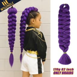 82 Inch Long Kanekalon Jumbo Braiding Hair Synthetic Braids Crochet Hair Extensions 165g Pre Stretched Braid For Black Women