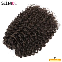 22inch Marshmallow Synthetic Afro Curl Crochet Hair Twist Braid Kinky Curly Braiding Hair Extensions Ombre Blonde For BlackWomen