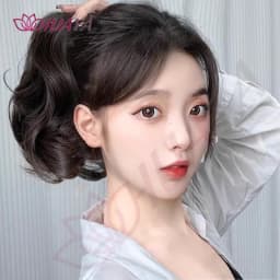10InchSynthetic Ponytail Claw Clip Ponytail Extensions Short Curly Ponytail Ladies Black Brown Hair Clip for Women