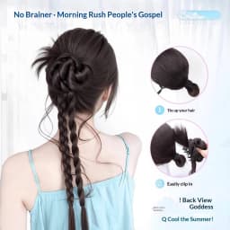 Claw Clip Synthetic Hair Twist Braid Lazy Messy Loose Temples Chignon Ponytail Hair Accessories Heat Resistant for Women