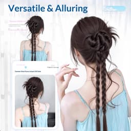 Claw Clip Synthetic Hair Twist Braid Lazy Messy Loose Temples Chignon Ponytail Hair Accessories Heat Resistant for Women