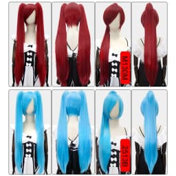 Snoya Synthetic 80cm Versatile Long Straight Claw Clip Ponytail Extensions for Ancient Costume Design Red Purple Pink Blue Black