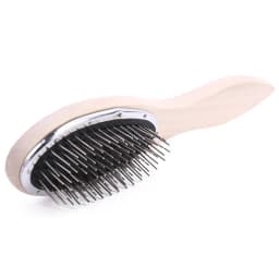 Wooden Hair Brush Hair Parting Comb Hair Brush for Wigs Anti Static Steel Comb for Tangle Hair Extensions Training