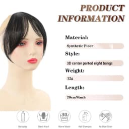 Eight Character French Bangs Wig Piece Female Synthetic BB Clip Fluffy Top Reissue Eight Character Bangs Thin Invisible Hairpins