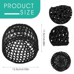 3pcs Comfort, Hand-Knit Crochet Hair Net Cap for Women- Breathable,Breathable Mesh Nightcap, Elastic Hair Net for Male And Femal
