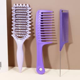 3pcs Hair Comb Set, Curly Hair Styling Brush, Pointed Tail Comb, Wide Tooth Comb, Special for Real Hair Wigs