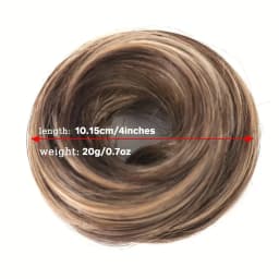 Synthetic rubber band elastic hair ring multi-color heat-resistant bun hair extension wig that surrounds a woman's ponytail