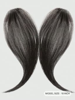 2Pcs/Set Synthetic Middle-Part Bangs Hair Extensions Easy Clip In Forhead Gradient Bangs Natural Seamless Side Fringe Hairpiece