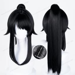 Ayano Aishi Cosplay Synthetic Wig Woman Hair 53cm Black Ponytail Anime Heat Resistant Wigs