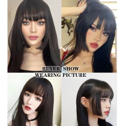 Synthetic Bangs Clip-in Hair Extensions Thick Bangs Hairpieces for Women Daily Heat Resistant Fake Bangs