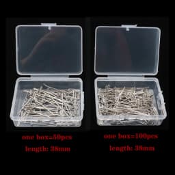 50/100pcs Long T Pins Silver Wig Pins for Wigs Making/Display On Mannequin Canvas Head 38/51mm T Pins Needle Salon Styling Tools