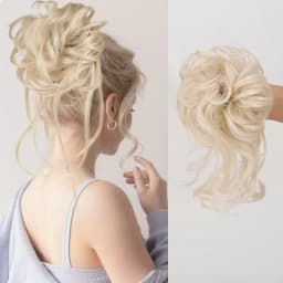 Women Fluffy Synthetic Hair Bun Wig Ring Lazy Ball Hair Scrunchie Fashion Festival Hair Headdress