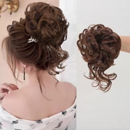 Women Fluffy Synthetic Hair Bun Wig Ring Lazy Ball Hair Scrunchie Fashion Festival Hair Headdress