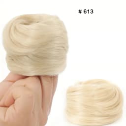 Synthetic Chignon Elastic Rubber Band Fake Hair Bun Clip in On Hair Tail Extension Updo Hair Piece Ponytail for Women