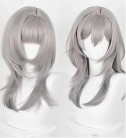 HSR Trailblazer Cosplay Wig Gray Gradient Hair Cosplay Anime Game Heat Resistant Synthetic Wigs