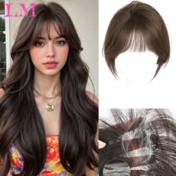 LM Top Base Women Topper Hair Women Wigs Clip In Real Human Hair Hairpiece Human Hair Extension Thin Breathable Women Toupper