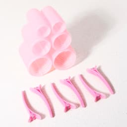 12pcs Self Held Curler Set, Including 6 Curlers and 6 Clips, Suitable for DIY Hairstyle Design, Special for Real Hair Wigs