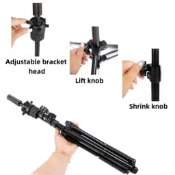 Wig Head Stand Height Adjustable Tripod Wig Stand, Mannequin Head Stand with Rotatable Metal Head for Hairdressing & Wig Tool