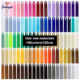 Snoya 120cm synthetic hair raw materials 100 colors used for wig styling/increase hair volume/extend hair length/homemade wig