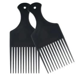 Wide Teeth Brush Pick Comb Fork Hairbrush Insert Hair Pick Comb Plastic Gear Comb For Curly Afro Hair Styling Tools