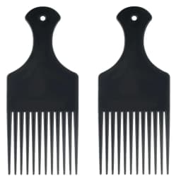 Wide Teeth Brush Pick Comb Fork Hairbrush Insert Hair Pick Comb Plastic Gear Comb For Curly Afro Hair Styling Tools