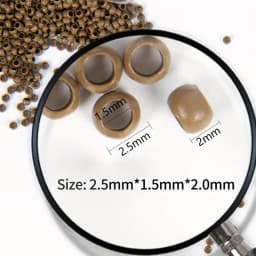 1000pcs Nano Ring Microlinks Hair Extensions Kit, Micro Beads Pulling Hook & Microbead Loop Tool, for Hair Extensions