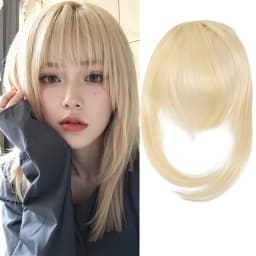 Synthetic high-level comic bangs wig women's forehead clip bangs heat-resistant natural black for daily use