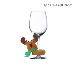 Christmas Wine Glass Decorations Santa Claus Snowman Elk Wine Cup Ring New Year Christmas Party Home Table Decoration Xmas Gifts