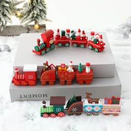 Plastic Train Christmas Decorations Santa Claus Children's Day Gift Toys Props Scenarios Decorating The Family Table