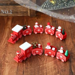 Plastic Train Christmas Decorations Santa Claus Children's Day Gift Toys Props Scenarios Decorating The Family Table