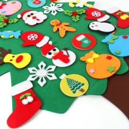 Kids DIY Felt Christmas Tree Merry Christmas Decorations For Home 2024 Christmas Ornaments Navidad Gifts Xmas Tree New Year 2025