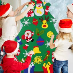 Kids DIY Felt Christmas Tree Merry Christmas Decorations For Home 2024 Christmas Ornaments Navidad Gifts Xmas Tree New Year 2025