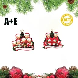 Christmas Pendant DIY Personal Family Christmas Decorations For Home 2D Acrylic Christmas Tree Hanging Ornament New Year 2026