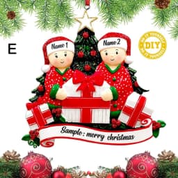 Christmas Pendant DIY Personal Family Christmas Decorations For Home 2D Acrylic Christmas Tree Hanging Ornament New Year 2026