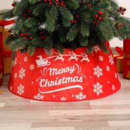15 inch 38 cm Plush Christmas Tree Skirt White Faux Fur Xmas Trees Sequin Carpet Mat Small Skirts Home Party Decorations