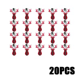 50Pcs/set Christmas Fruit Sticks Disposable Bamboo Sticks Snowflake Christmas Tree Elk Santa Claus Snowman Sticks Xmas Ornaments