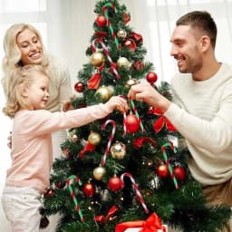 10/20pcs Christmas Acrylic Candy Canes Xmas Tree Hanging Ornaments New Year Party Home Decorations Kids Gift Navidad Natal