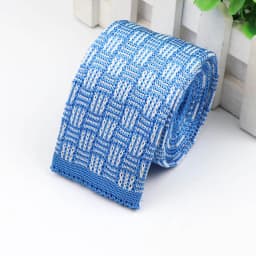 Fashion Men's Colourful Knitted Necktie Narrow 6CM Classic Woven Cravate Trendy Striped Skinny Ties For Dinner party Daily Wear