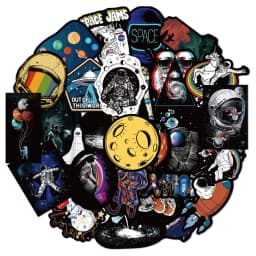 10/30/50PCS Cool Outer Space Astronaut Graffiti Stickers Skateboard Fridge Guitar Laptop Motorcycle Cartoon DIY Decal Sticker