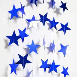 Iridescent Twinkle Little Star Moon Garland Holographic Hanging Streamers Party Decorations Glitter Crescent Garland EID Ramadan