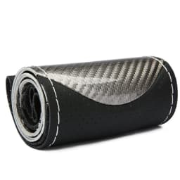 Carbon Fiber Car Steering Wheel Cover Sew DIY Hand Stitch PU Leather Protector Braiding Cover For Steering Wheel 38 cm
