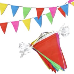 50/100M Multicolored Triangle Flags Bunting Party Banner Triangle Garland For Kindergarten Home Garden Wedding Shop Street Decor