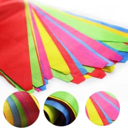 50/100M Multicolored Triangle Flags Bunting Party Banner Triangle Garland For Kindergarten Home Garden Wedding Shop Street Decor