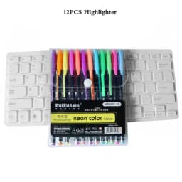 12/18/24 Colors Gel Pen Set Pastel Metallic Neon Glitter Pens For Adult Coloring Book Journals Drawing Doodling Art Markers