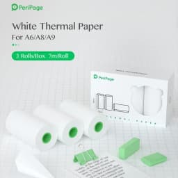 PeriPage 56x30 77x30mm Thermal Paper Label Paper Sticker for Thermal Pocket Mini Wireless Printer A9 Translucent Color Paper