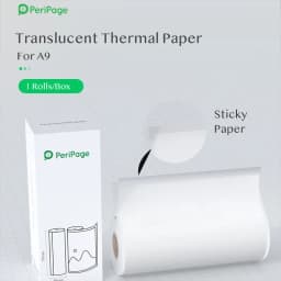 PeriPage 56x30 77x30mm Thermal Paper Label Paper Sticker for Thermal Pocket Mini Wireless Printer A9 Translucent Color Paper