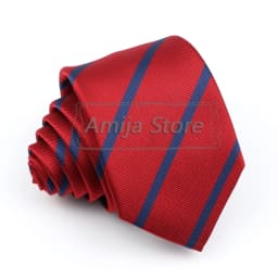 Brand New Men's Tie Red Blue Yellow Striped Plaid Jacquard Necktie Daily Wear Accessories Cravat Wedding Party Gift For A Man