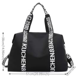 Women's Large Capacity Nylon Shoulder Bag Casual Top-Handle Fashion Tote Crossbody Handbag